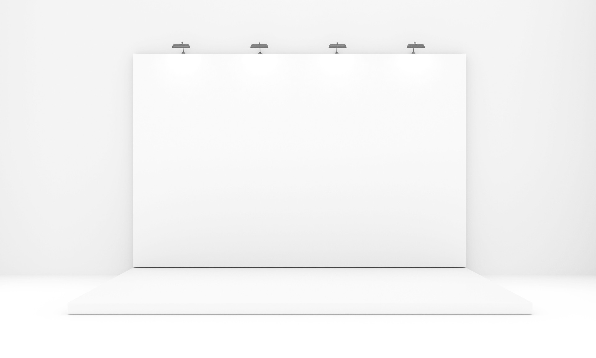 White Backdrop Stage in Room