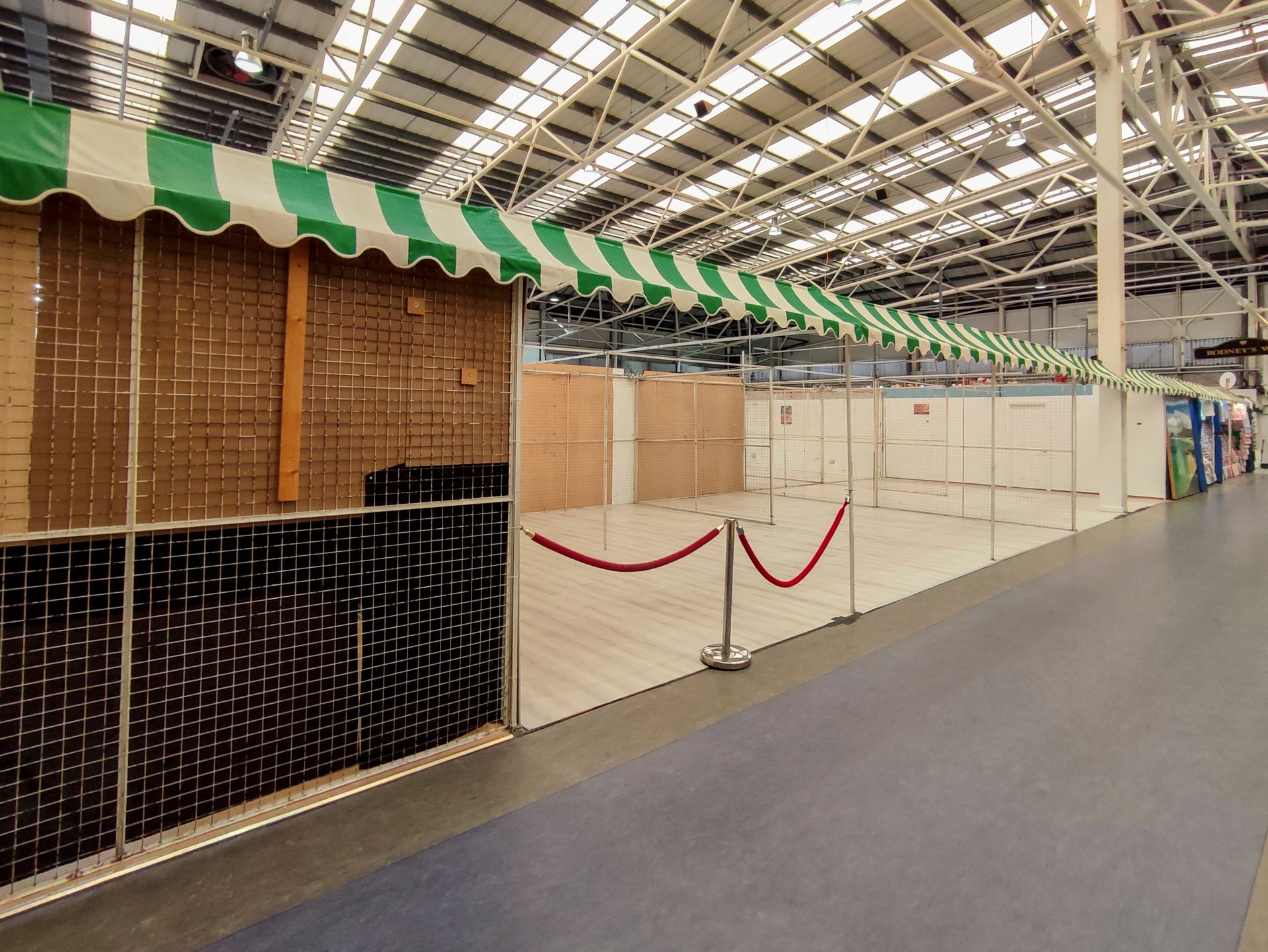 empty sale compartments  stalls at glasgow scotland england UK